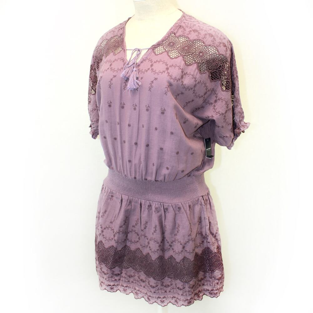 Lucky Brand embroidered laces cowgirl western peasant country beach dress XL
